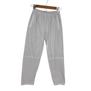 Outdoor Voices Pants Womens XS Gray Straight Leg Drawstring Zip Pockets Jogger
